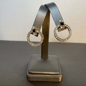 Vintage Art Deco Gatsby 20s Hoop Round earrings